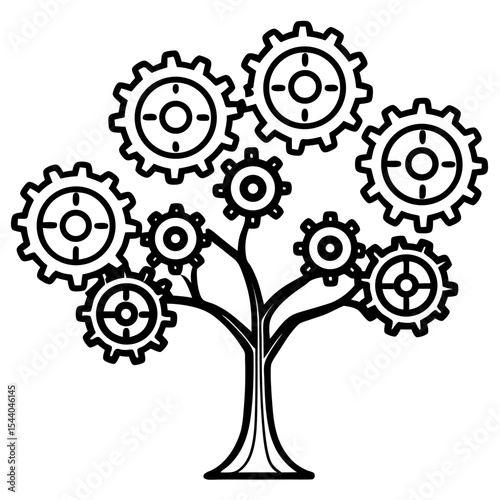 Mechanical Tree Illustration