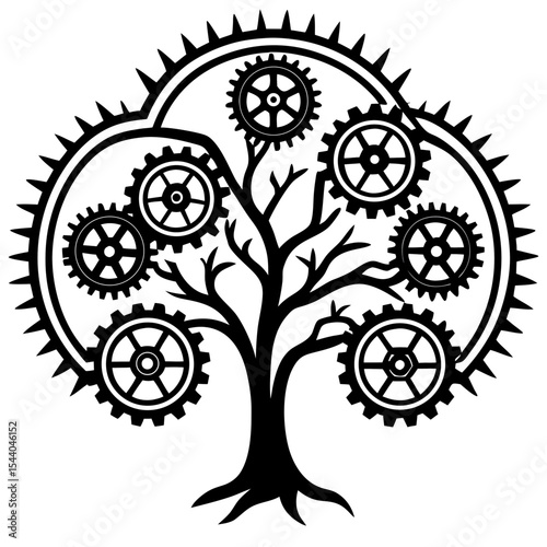 Mechanical Tree Illustration