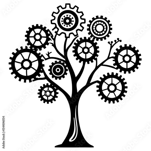 Mechanical Tree Illustration