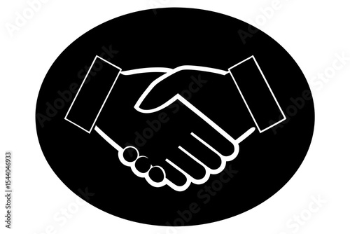 handshake icon vector illustration