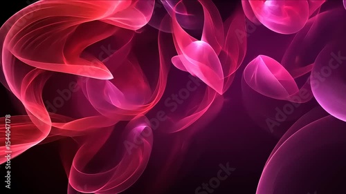 Abstract flow of vibrant crimson hues dancing in an elegant motion graphic background