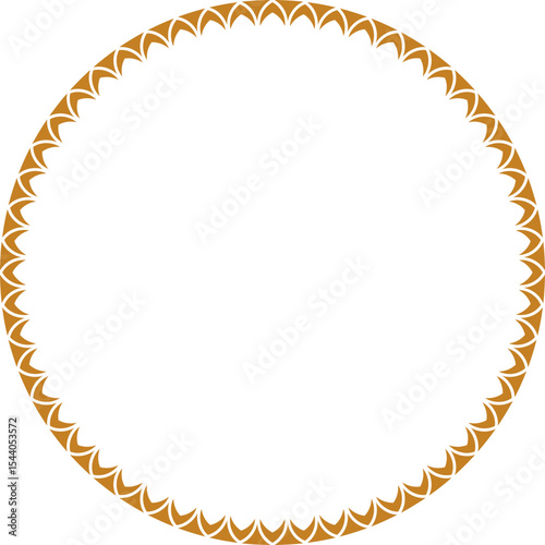 Decorative Gold Circular Border Frame
