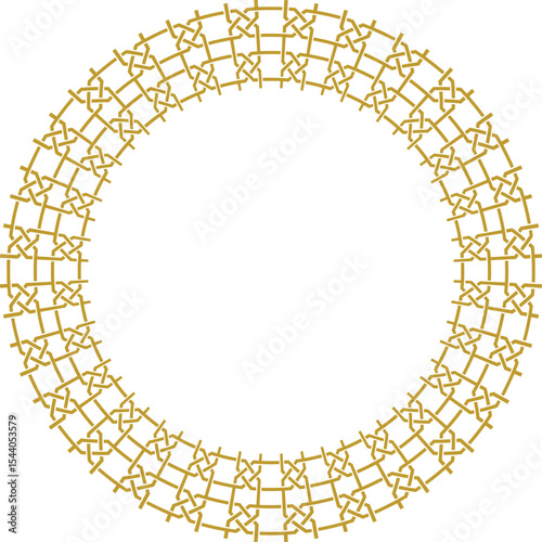 Decorative Gold Circular Border Frame