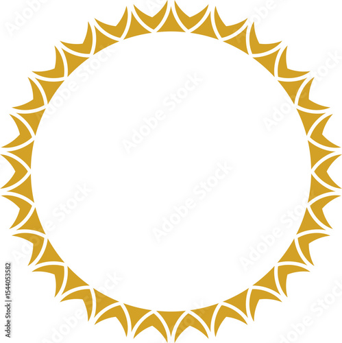 Decorative Gold Circular Border Frame