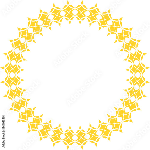 Decorative Gold Circular Border Frame