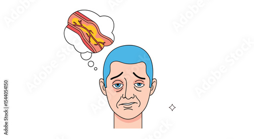 Man with High Cholesterol Level Worries About Heart Health