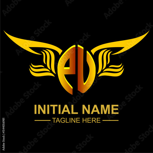 PU Golden Wing Emblem Logo