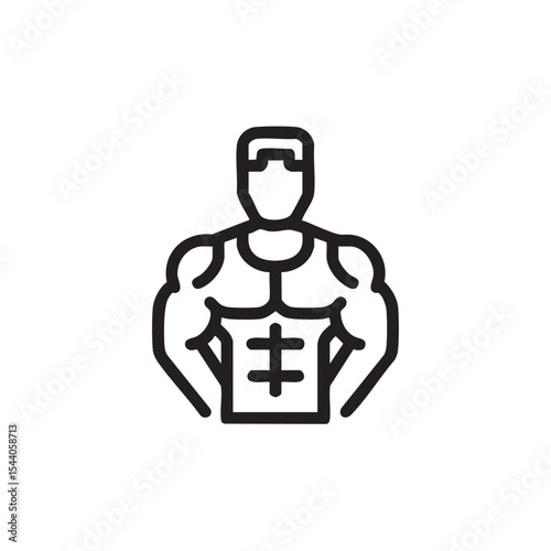 Strong athletic man posing confidently showcasing fitness and strength