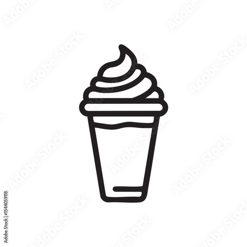 Delicious soft serve ice cream treat in a disposable cup design