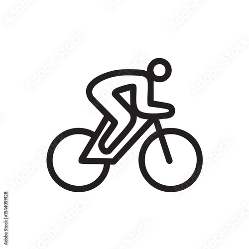Cyclist in motion representing healthy lifestyle and fitness