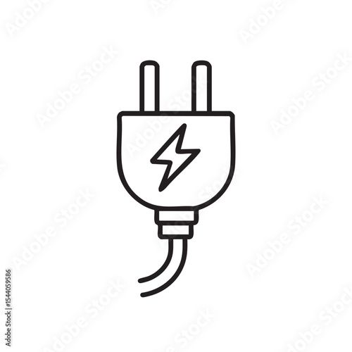 Electrical plug illustration for energy concepts and design