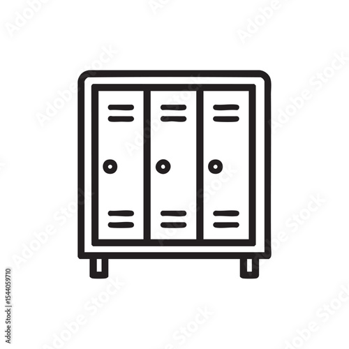 Simple locker design for personal storage in school or gym