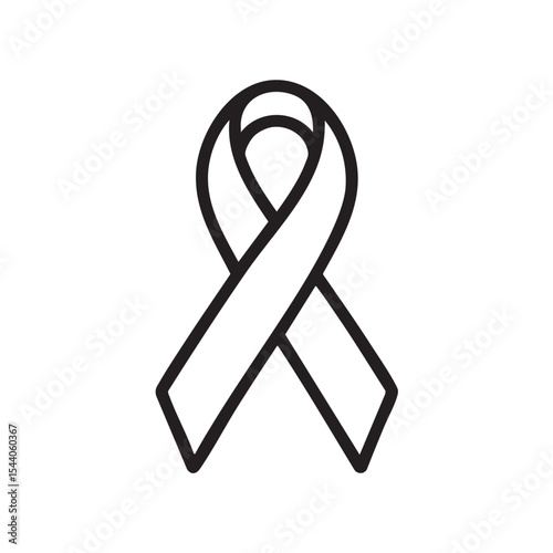 Awareness ribbon symbol for charity events and support campaigns