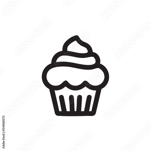 Delicious cupcake design for dessert menus and event invitations