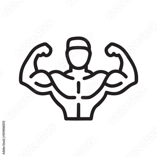 Strong man flexing muscles in a confident pose for fitness motivation