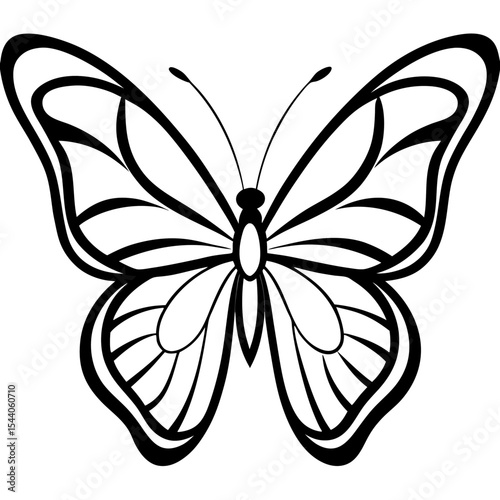 Minimal Glasswing Butterfly Illustration