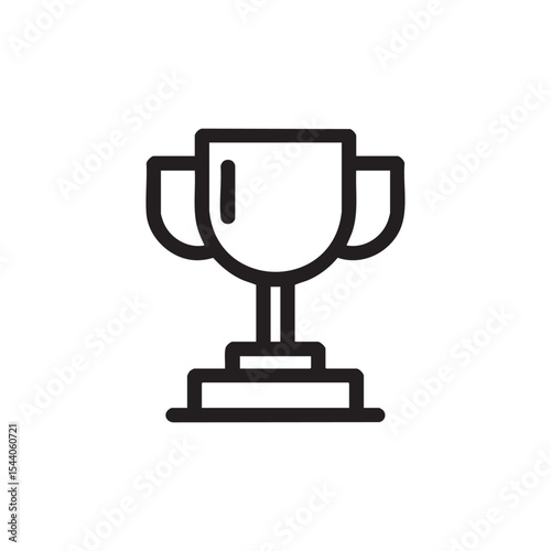 Winning trophy symbol representing success and achievement recognition