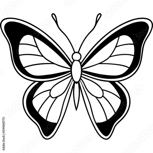 Minimal Glasswing Butterfly Illustration