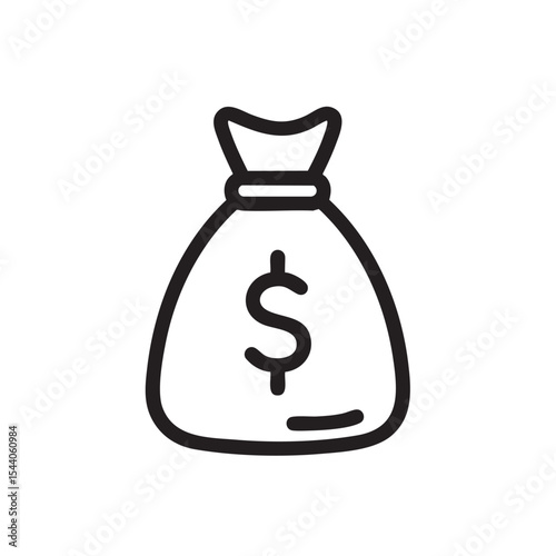 Money bag symbol representing wealth management and finance concepts