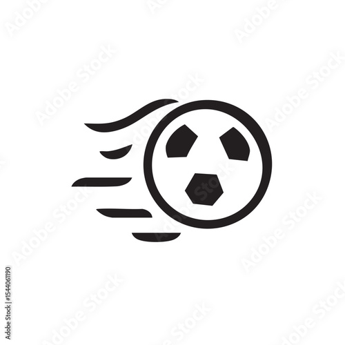 Dynamic soccer ball in motion representing speed and excitement
