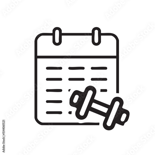 Fitness schedule with weights for effective workout planning
