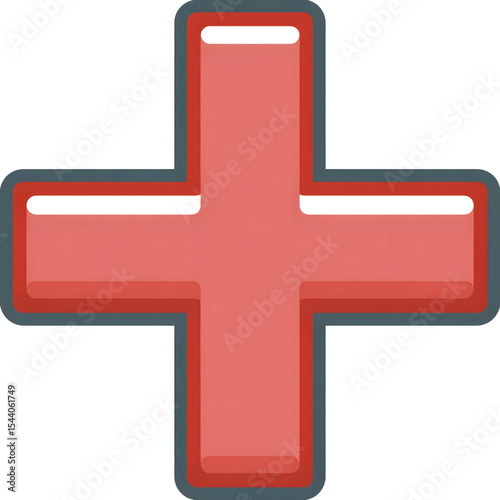 flat vector illustration of a cross close icon for UI interface, minimal design, no gradients no shadows, bold outlines, white background