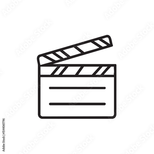 Movie clapperboard for film production and editing process
