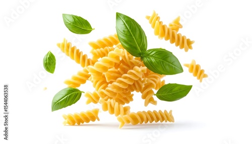 Flying Pasta with Basil.