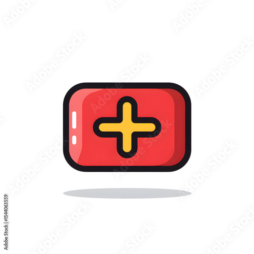 flat vector illustration of a minus remove icon for app UI, minimal design, no gradients no shadows, bold outlines, white background