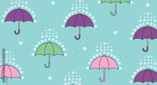 A Delicate Dance Underneath Protective Umbrellas Amidst Gentle Rainfall