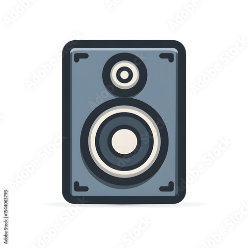 flat vector illustration of a mute speaker icon for app interface, minimal design, no gradients no shadows, bold outlines, white background