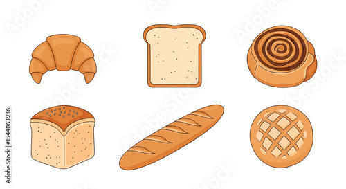 Delicious Baked Bread Assortment Fresh From The Oven