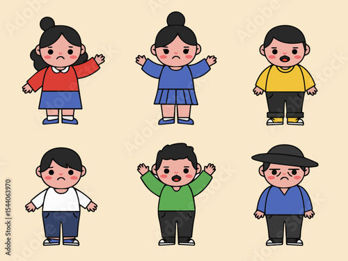 Illustration of discontented characters: A collection of diverse, illustrated characters expresses a spectrum of negative emotions, each in a unique pose. They stand against a neutral background.