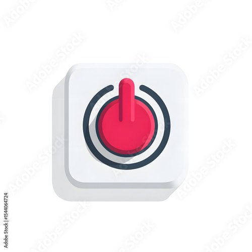 flat vector illustration of a toggle switch icon in on position for app UI, minimal design, no gradients no shadows, bold outlines, white background