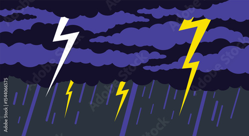 Stormy Weather A Vibrant Illustration of Nature's Dramatic Power