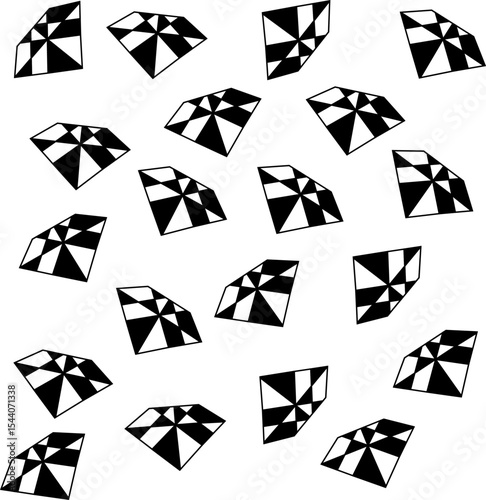 Black & White Diamond Pattern