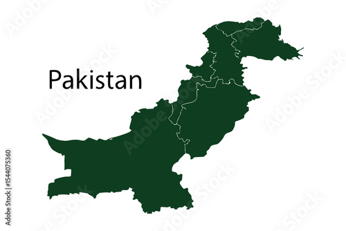 Vibrant Green Pakistan Map Icons Vector Set for Cultural Exploration and Travel Design Projects