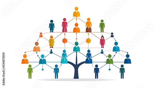 Network Tree Structure People.