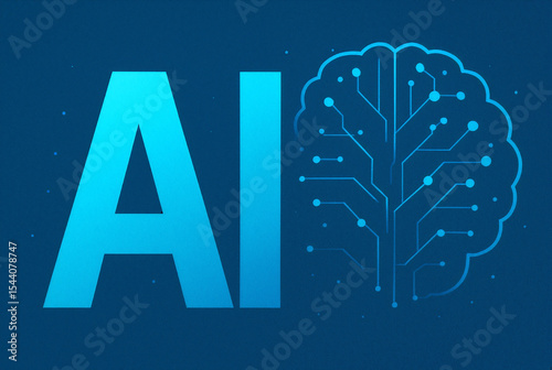 AI Robot and Digital Intelligence – Futuristic Artificial Intelligence Concept