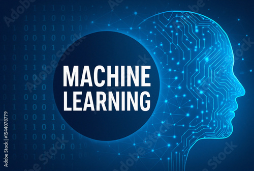Machine Learning Concept – Human Brain and Digital Intelligence Visualization