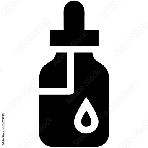 Essential oil dropper icon for beauty and cosmetology