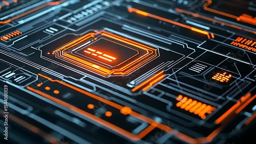 Circuit Board Animation Showcasing Futuristic Technology And Seamless Integration