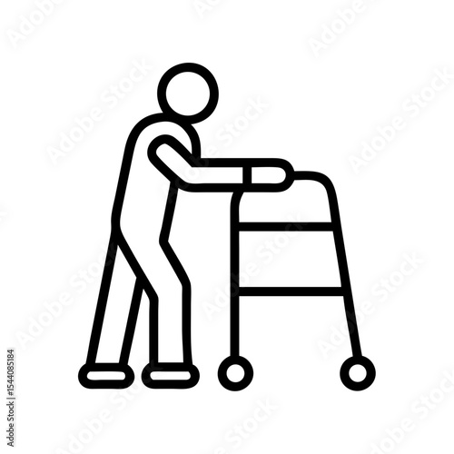 Person using walker for mobility assistance device for seniors and disabled individuals support tool