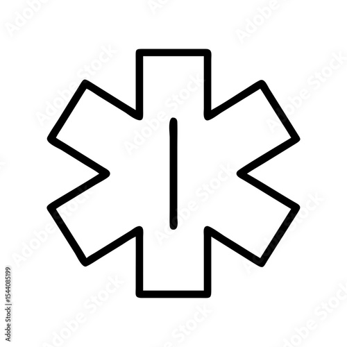 Download star of life vector graphic: ems medical symbol for emergency services and healthcare design needs