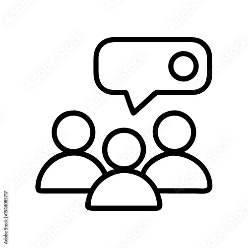 Group discussion forum community meeting with speech bubble icon vector illustration concept design
