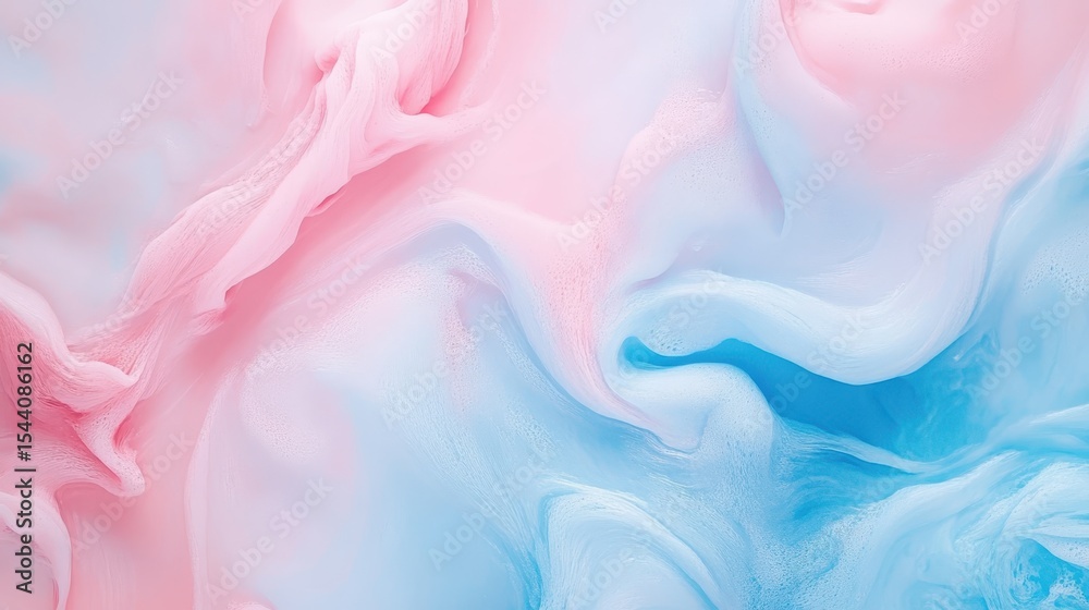 Obraz premium Abstract pastel swirls of pink and blue colors.
