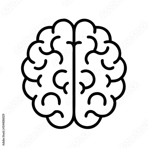 Human brain illustration for medical research and science education projects and creative designs
