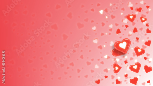 A vibrant red heart background with romantic pink accents, perfect for a Valentine's Day celebration card design