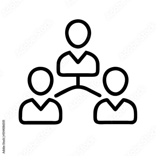 Hierarchy structure business management team organization chart leadership and teamwork concept icon design
