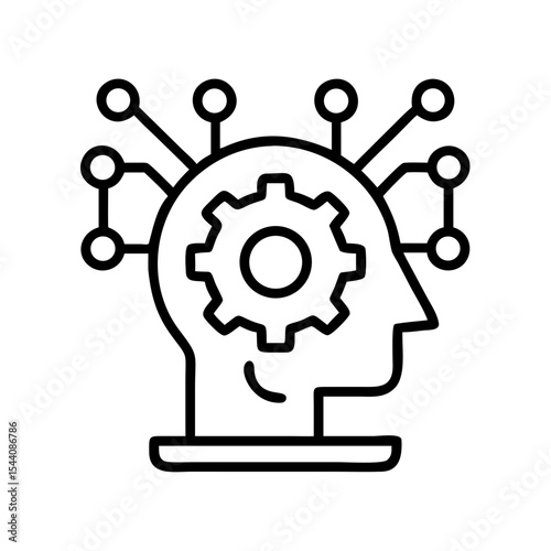Artificial intelligence ai brain machine learning cognitive technology concept innovation idea